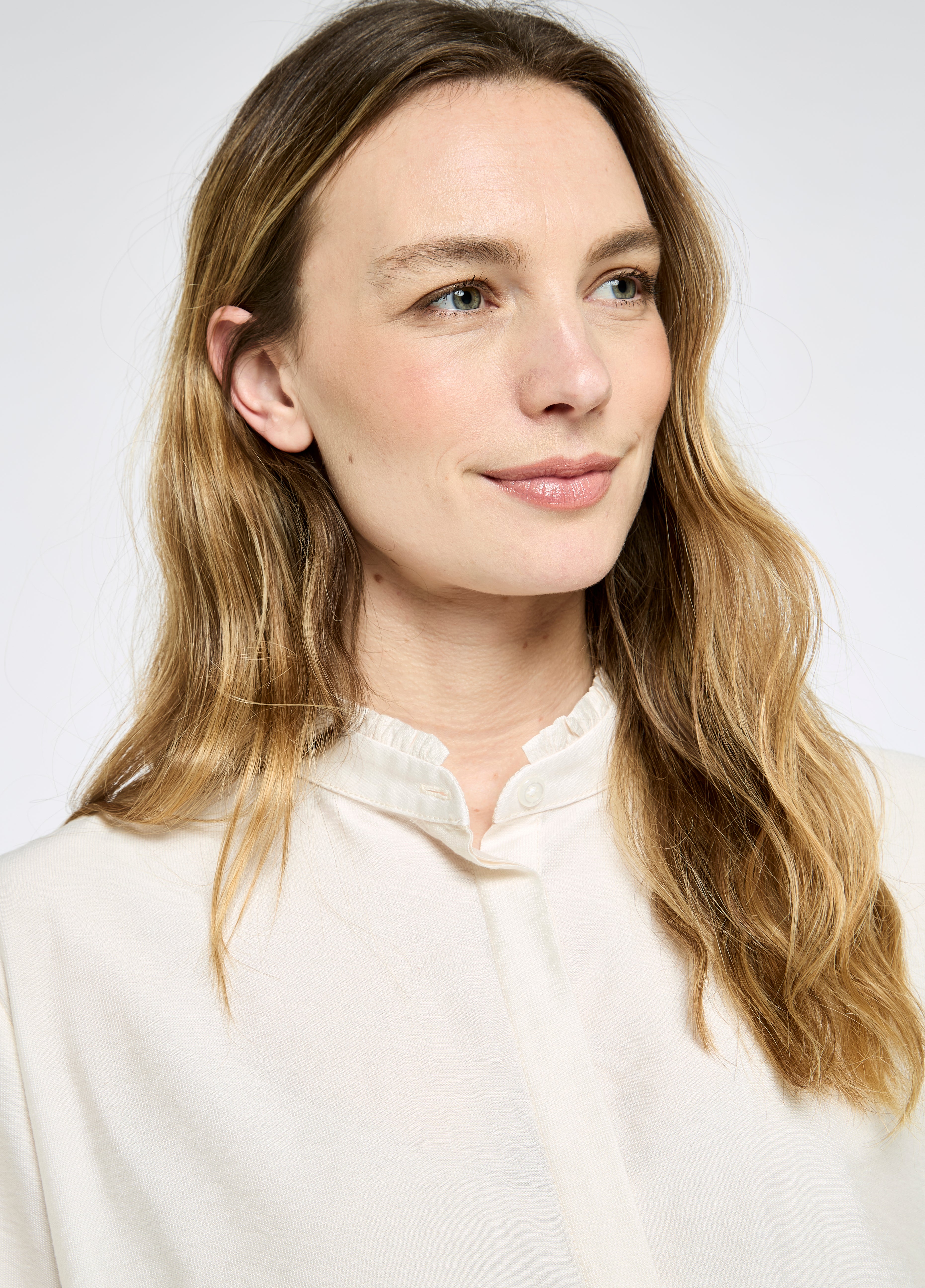 Dubarry Iris Women's ruffle trim blouse - Ivory