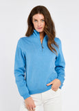Dubarry Castlemartyr Women's Quarter Zip Sweatshirt - Azure Blue