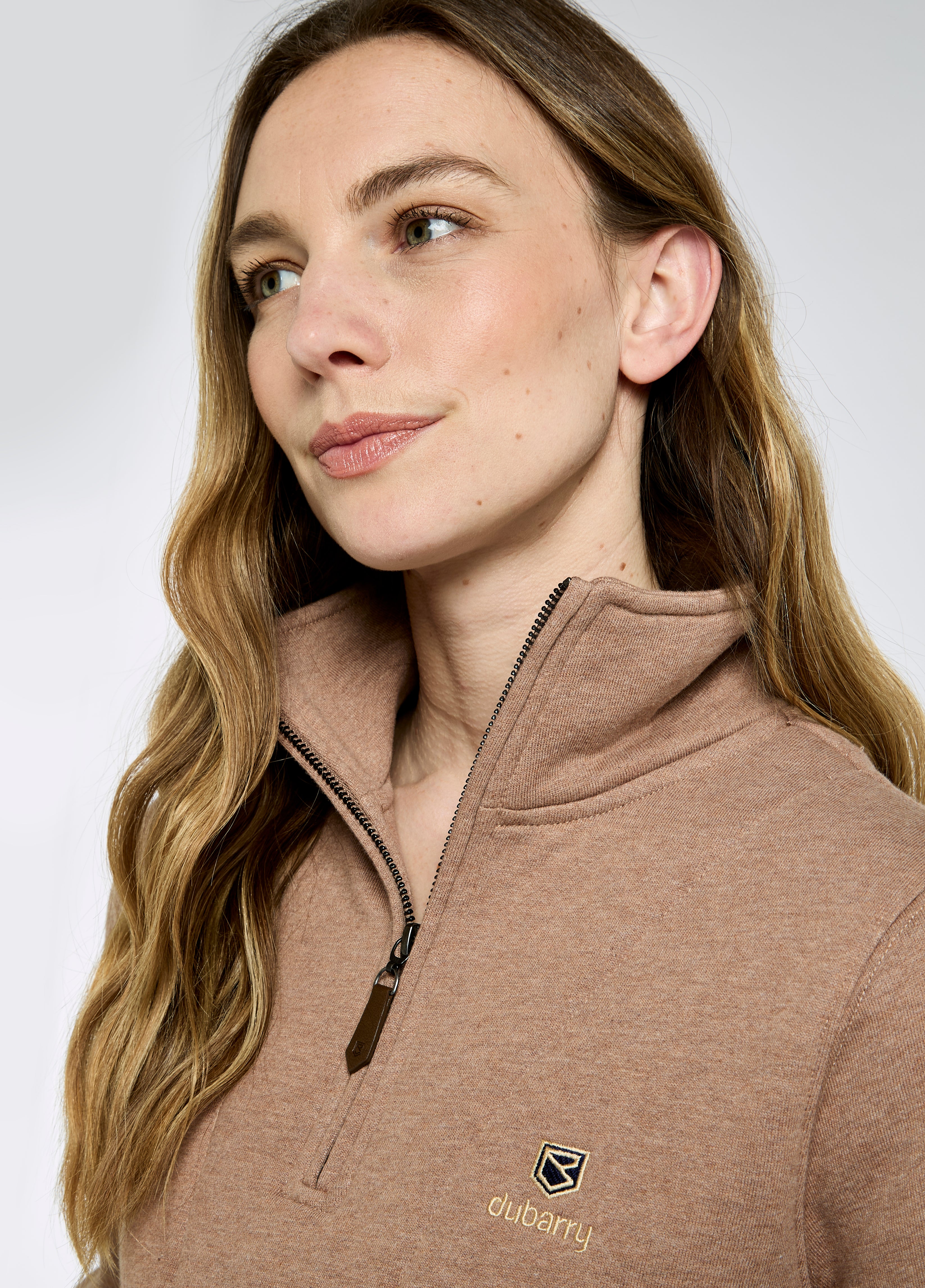 Dubarry Castlemartyr Women's Quarter Zip Sweatshirt - Elk