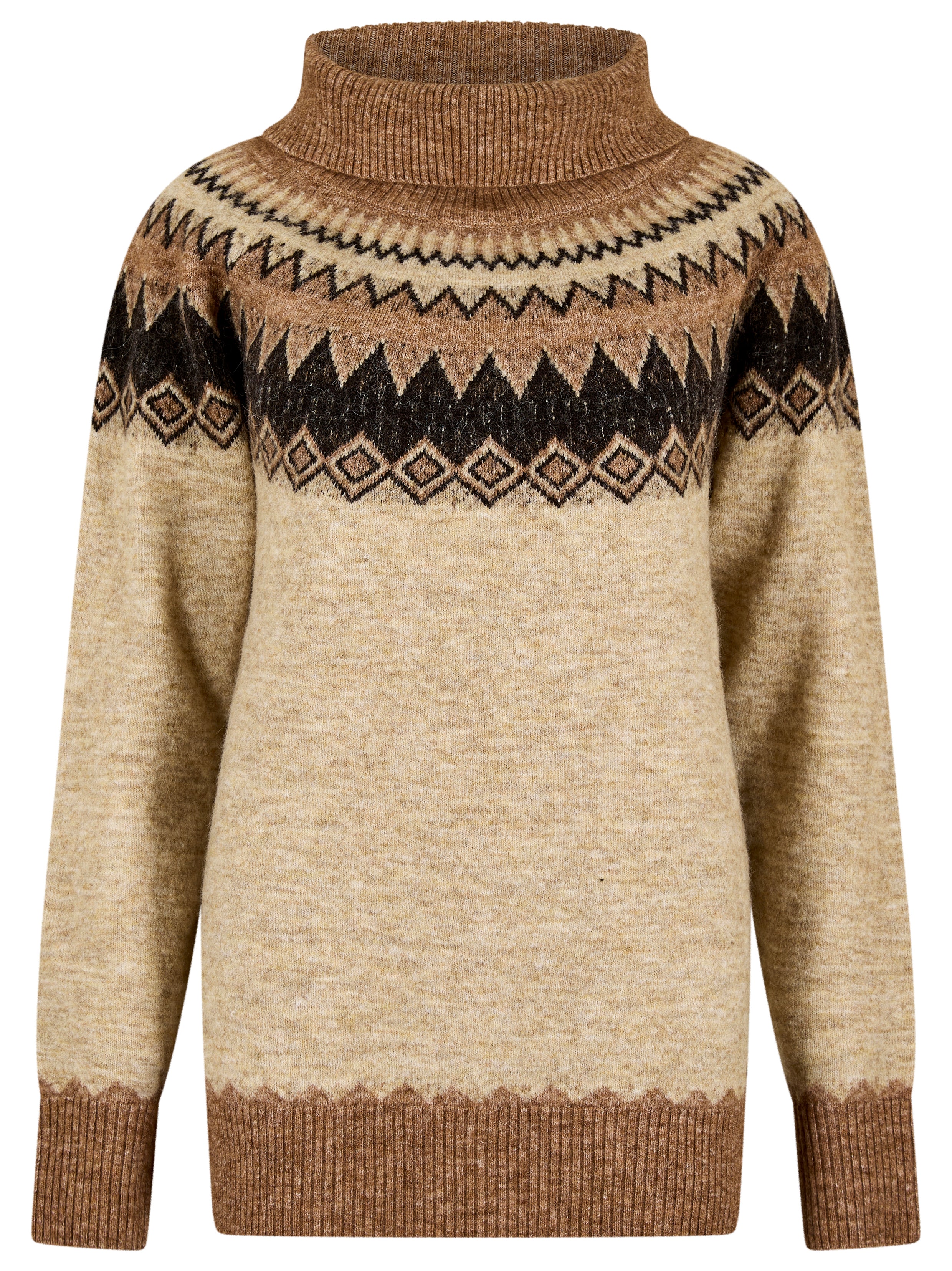 Dubarry Devlin Women's Fair Isle pattern sweater - Oat Multi