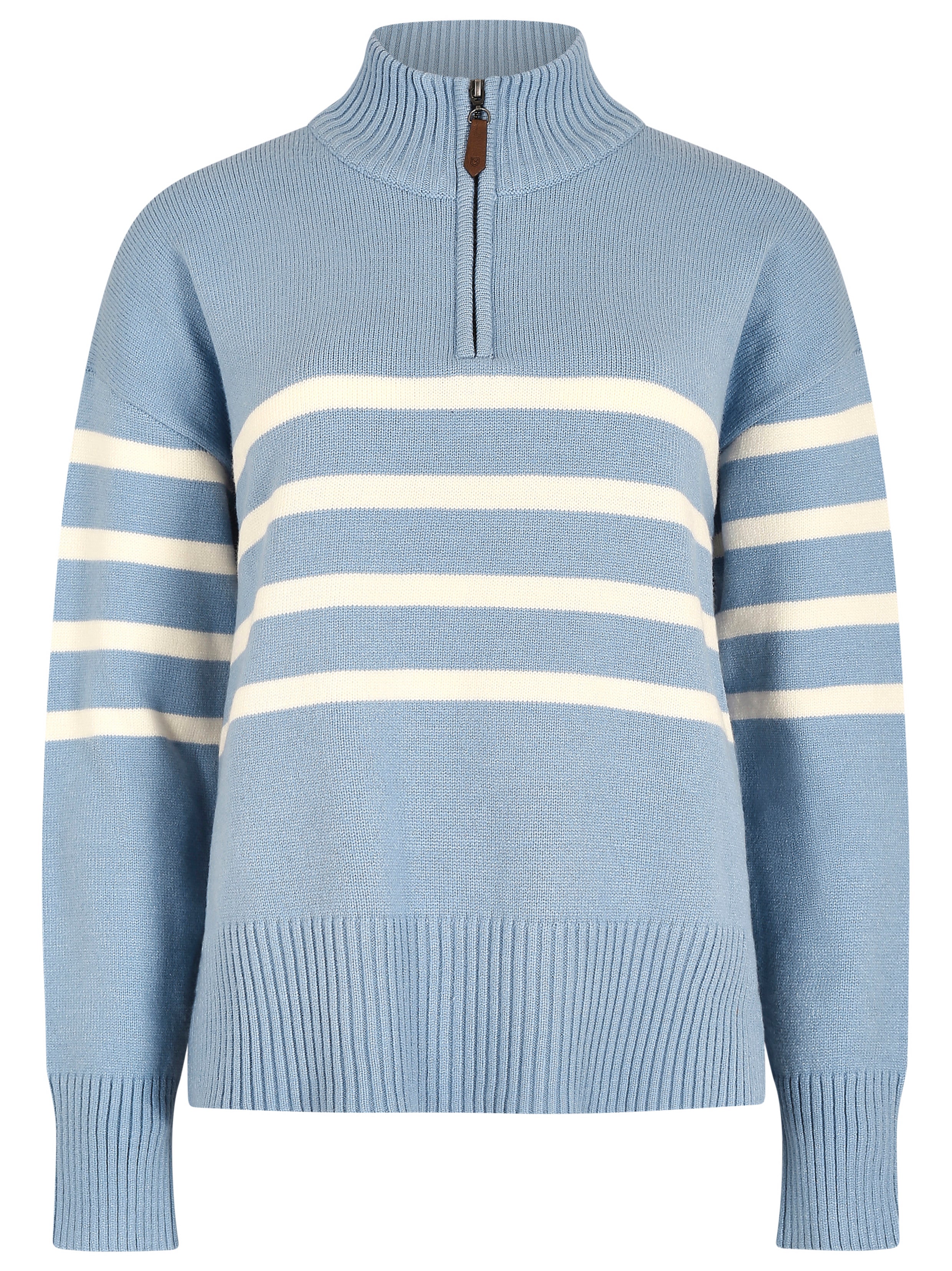 Dubarry Fonthill Women’s Zip Neck Sweater - Dusty Blue