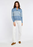 Dubarry Fonthill Women’s Zip Neck Sweater - Dusty Blue