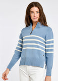 Dubarry Fonthill Women’s Zip Neck Sweater - Dusty Blue