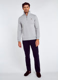 Dubarry Boyce Men’s Zip Neck Sweater - Grey