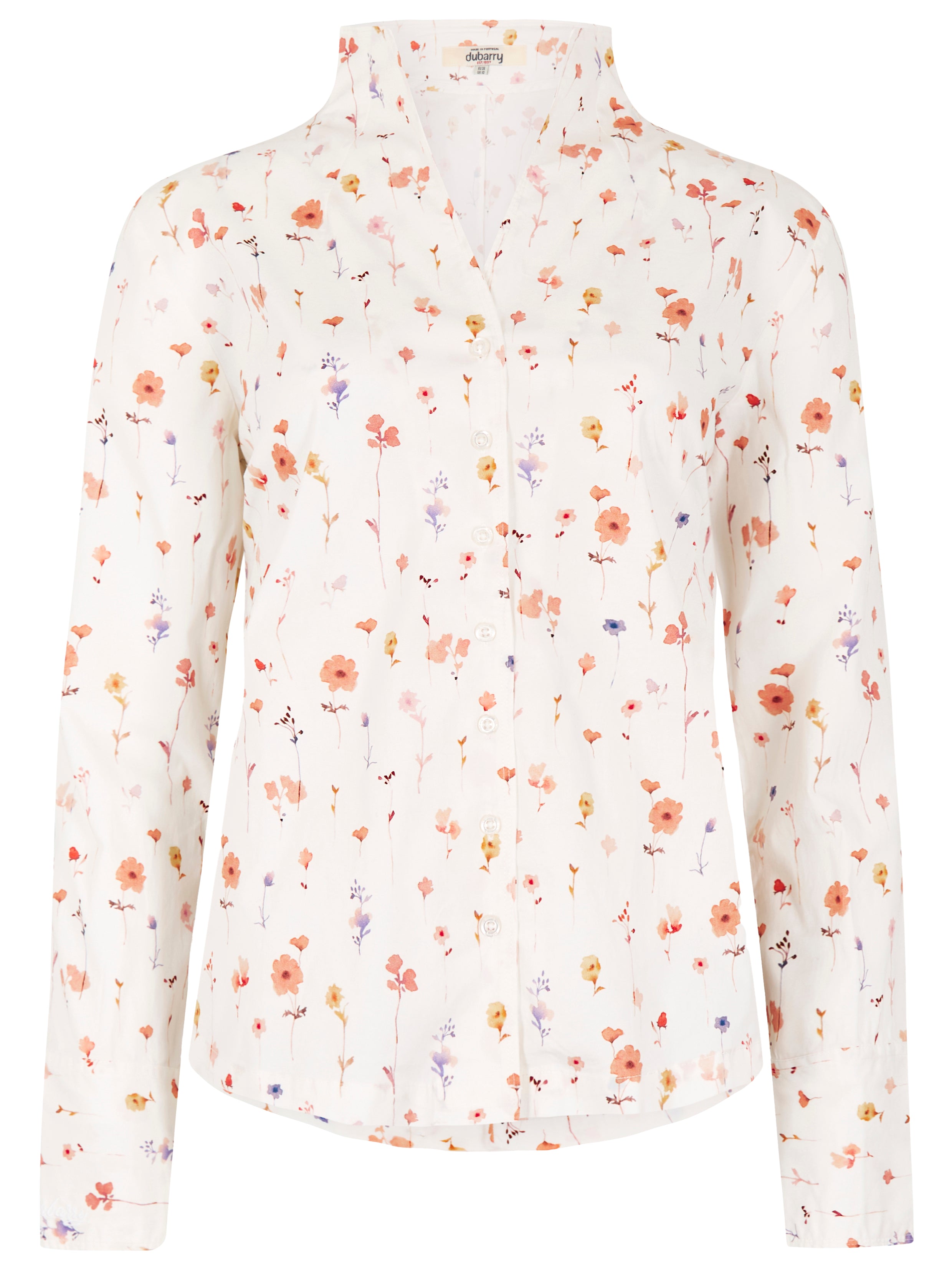 Dubarry Fuchsia Women's Printed Long-Sleeve Shirt - White