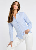 Dubarry Butterfly Women’s Long Sleeve Linen Shirt - Blue