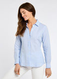 Dubarry Butterfly Women’s Long Sleeve Linen Shirt - Blue