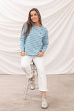 Lighthouse Causeway II Top - Marine Blue Stripe