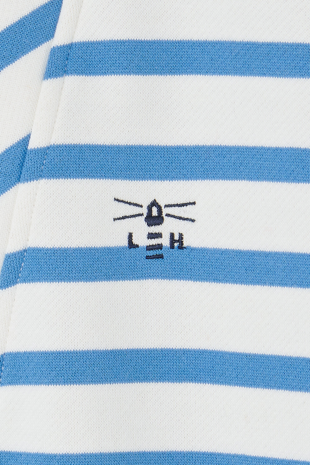 Lighthouse Coral Jersey - Marine Blue Stripe