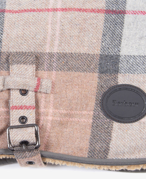 Barbour Wool Touch Dog Coat Taupe/Pink Tartan – House of Country