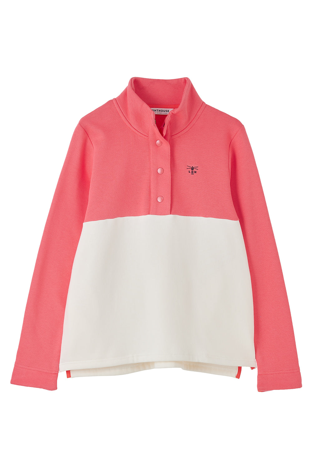 Lighthouse Haven Jersey - Coconut/Deep Coral