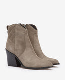 Barbour Rhonda Western Heel Ankle Boot - Taupe Suede