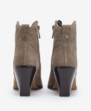 Barbour Rhonda Western Heel Ankle Boot - Taupe Suede