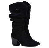 Barbour Corey Western Heel Tall Boot - Black Suede