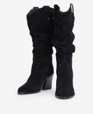 Barbour Corey Western Heel Tall Boot - Black Suede