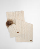 Barbour Penshaw Beanie & Scarf Gift Set - Cloud