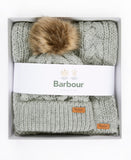 Barbour Penshaw Beanie & Scarf Gift Set - Grey