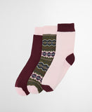 Barbour Helen Fair Isle Sock Gift Set - Olive