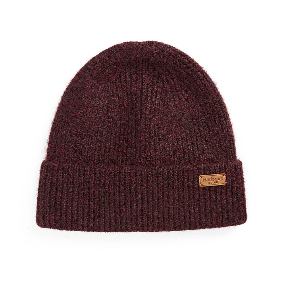 Barbour Pendle Beanie Hat - Wine