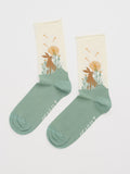Seasalt Women's Bamboo Arty Socks Privet Chalk Nettle