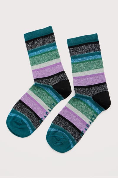 Women's Sparkle Sailor Socks - Sunrose Amethyst Multi