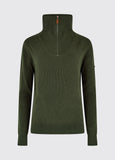 Dubarry Kilbarry Zip Neck Sweater - Olive