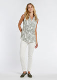 Dubarry Ardfert Sleeveless Printed Shirt - Pesto