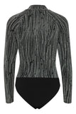 Pulz Malia Bodysuit - Silver Glitter