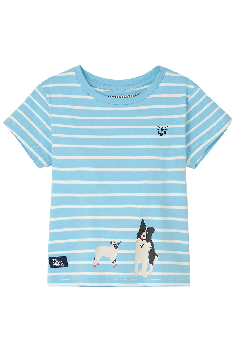 Lighthouse Causeway Kids Tshirt - Sheepdog/Lamb Print