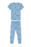 Lighthouse Girls Pyjamas - Blue Animal Print