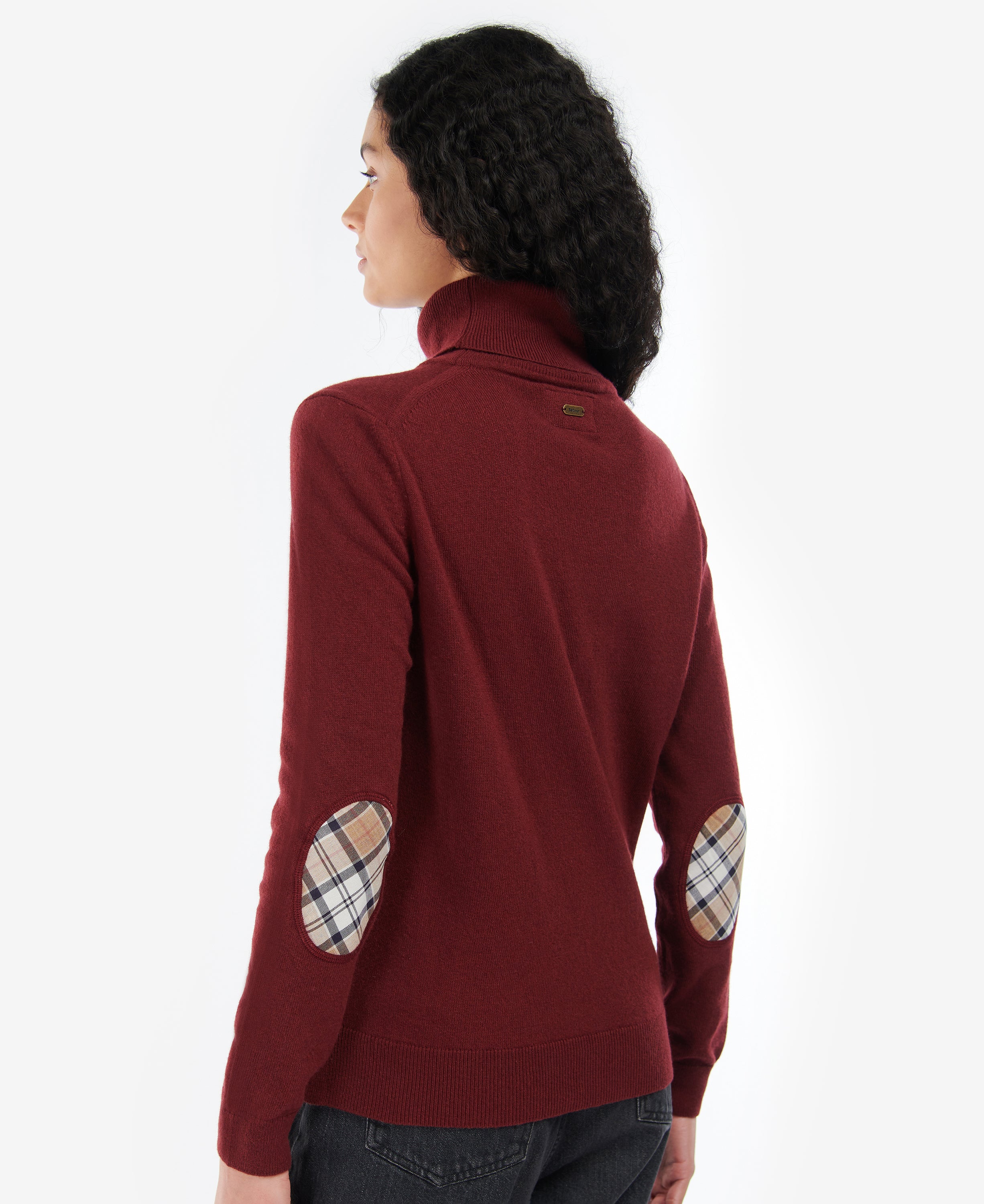 Barbour Pendle Roll Collar Sweater - Burgundy