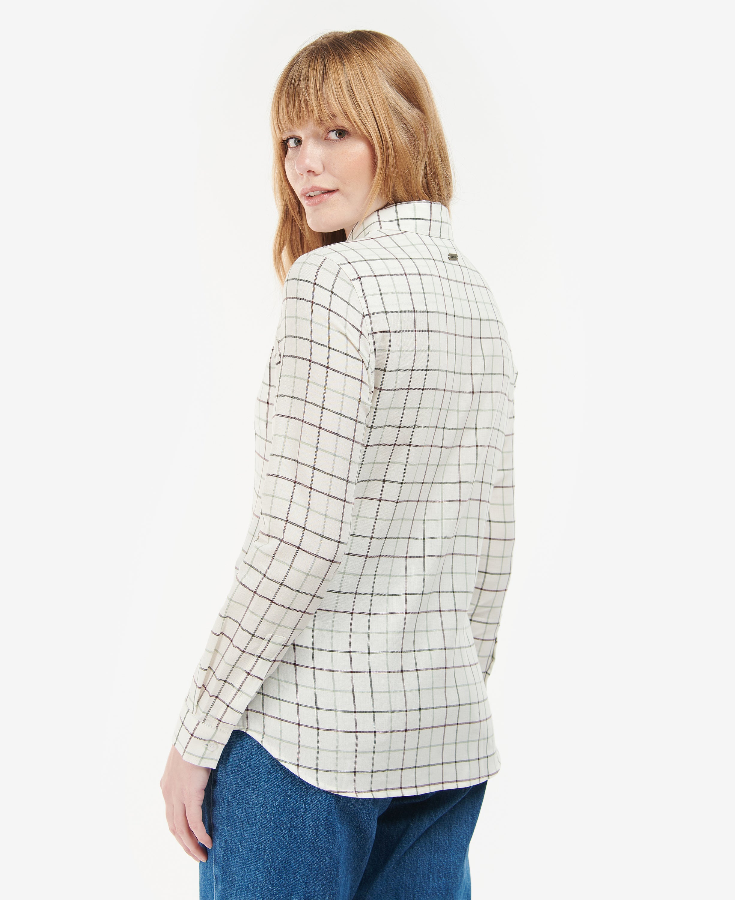 Barbour Triplebar Shirt - Cloud/Winter Green