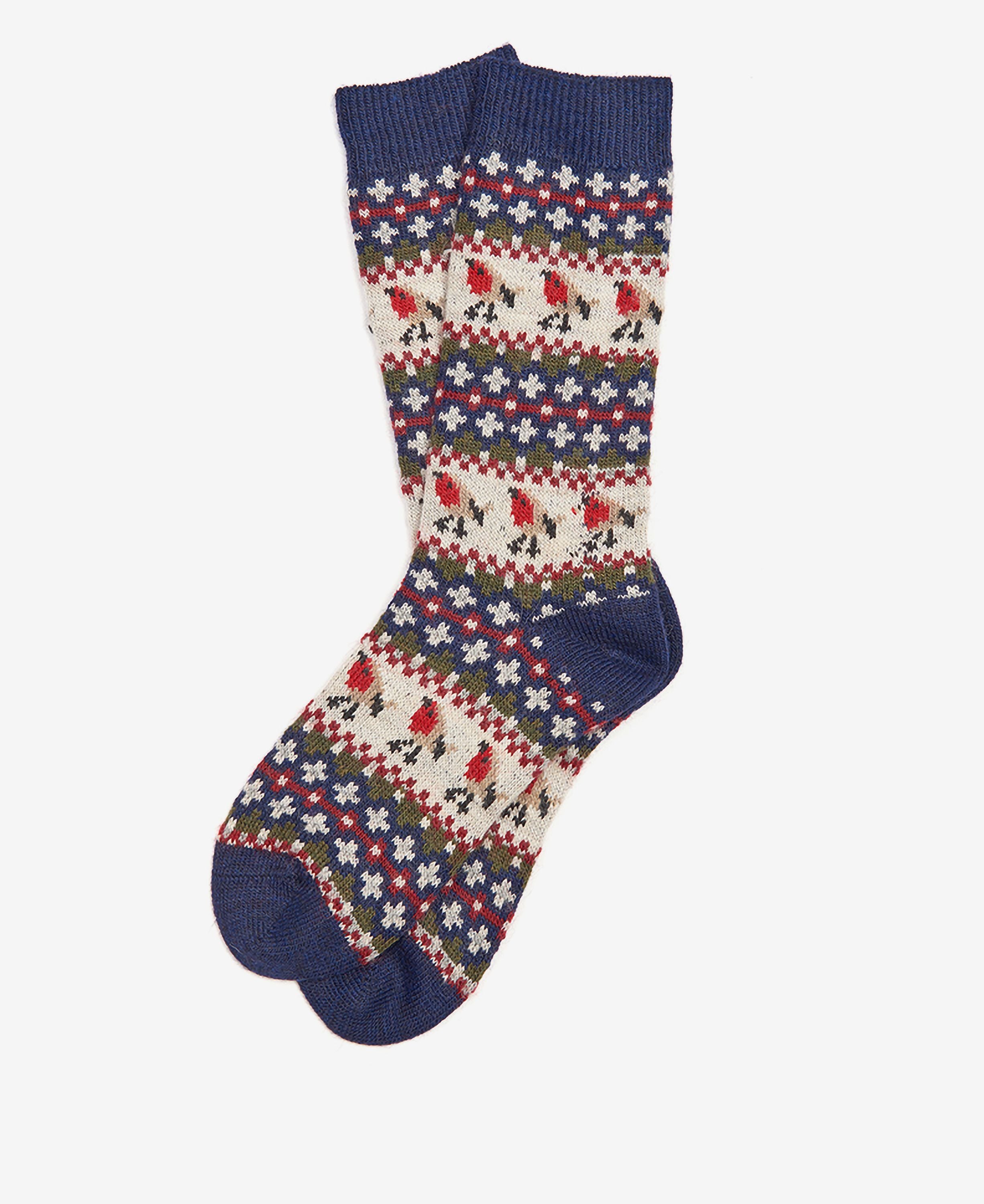 Barbour Robin Fairisle Socks - Navy