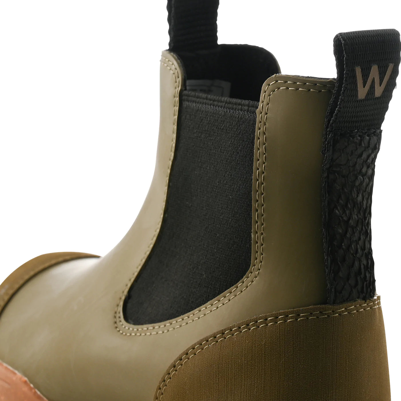 Woden Magda Track Waterproof - Dark Olive/Gum