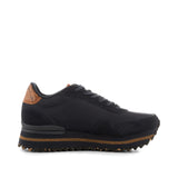 Woden Nora III Leather Plateau - Dark Navy