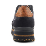 Woden Nora III Leather Plateau - Dark Navy