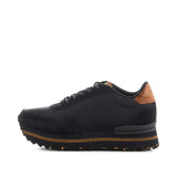 Woden Nora III Leather Plateau - Dark Navy