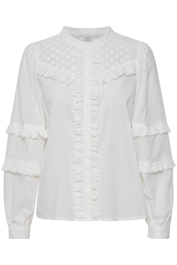 Pulz Brigitta Blouse - Blanc