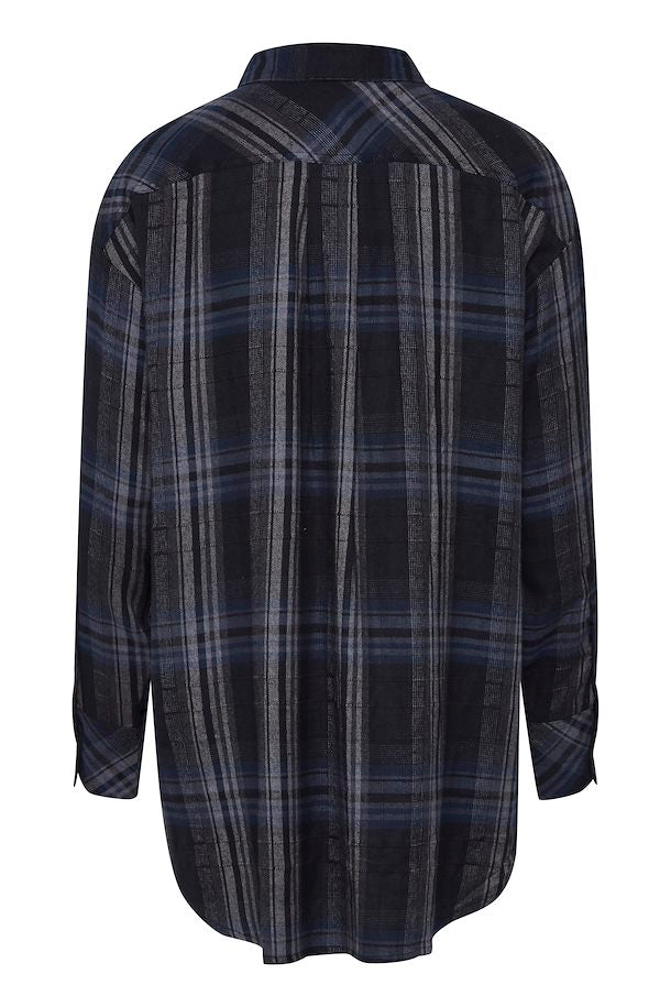 Pulz Alina  Shirt - Blue Check