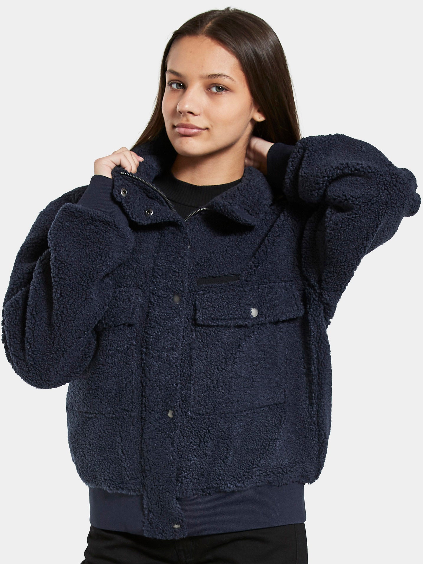Didriksons Edla Girls Full Zip- Navy