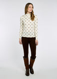 Dubarry Reynolds Women's soft printed mock neck top - Cream