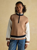 Joules Varsity Top - Tan Brown