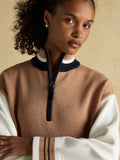 Joules Varsity Top - Tan Brown