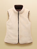 Joules Reversible Fur Gilet - Brown/Cream
