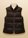 Joules Reversible Fur Gilet - Brown/Cream