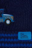 Lighthouse Bobbie Hat - Blue Tractor & Stripes