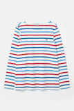 Lighthouse Ladies Causeway Top - Red Teal Stripe