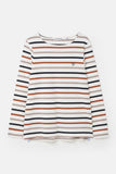 Lighthouse Ladies Causeway Top - Rust Mocha Black Stripe