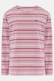 Lighthouse Causeway Top - Wild Rose Pink Berry Stripe