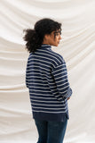 Lighthouse Ladies Coral Jersey - Navy Stripe